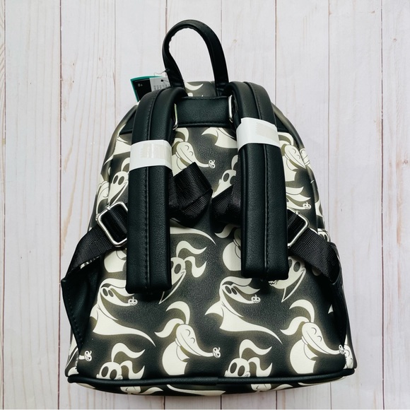 Loungefly Disney The Nightmare Before Christmas Zero Allover Print Mini Backpack - Picture 3 of 3